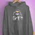 Pride Sloth LGBTQ Progress Pride Flag Sunglasses Hoodie - Grey Heather